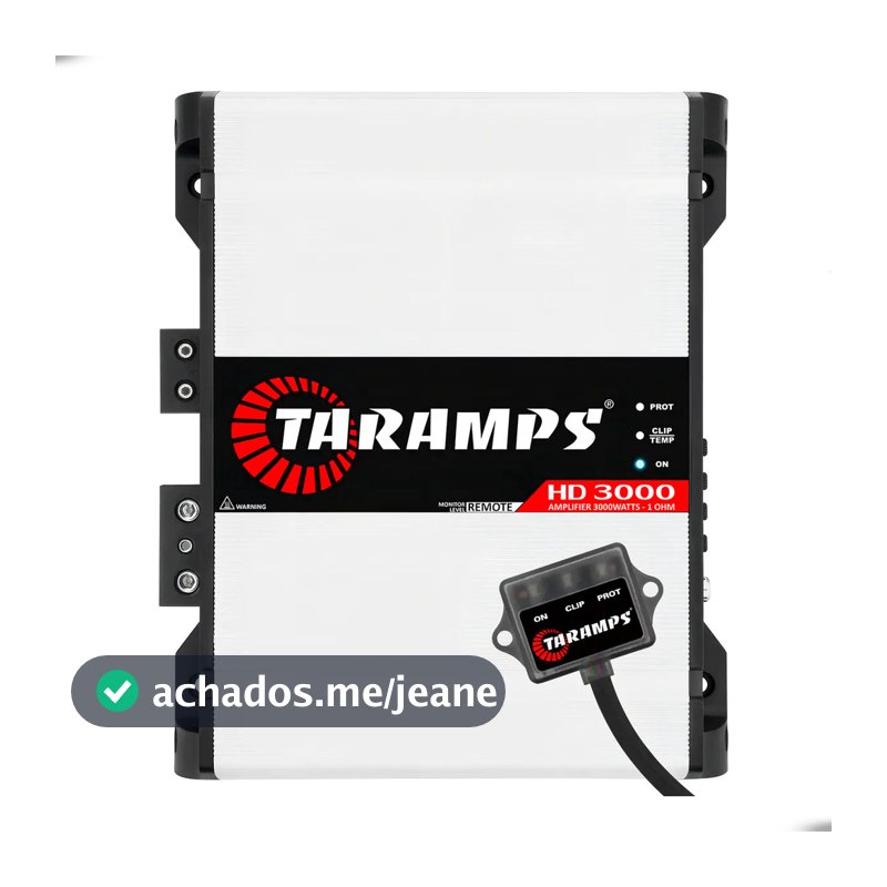 Amplificador Automotivo Taramps HD 3000 1 Ohm 3000w RMS 1 Canal