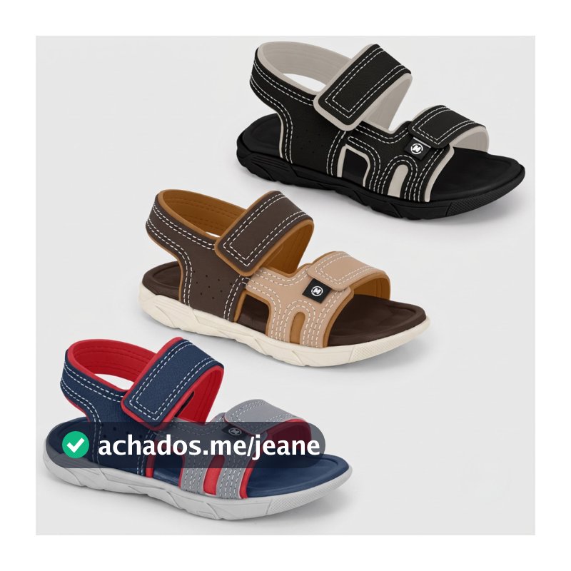 Sandália Papete Infantil Menino Molekinho Masculina Básica Conforto ORIGINAL