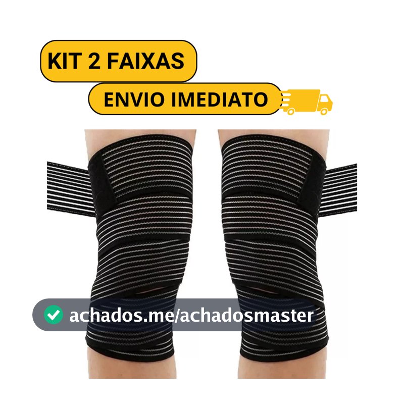 Faixa Elastica Joelho Agachamento Joelheira P/ Musculacao