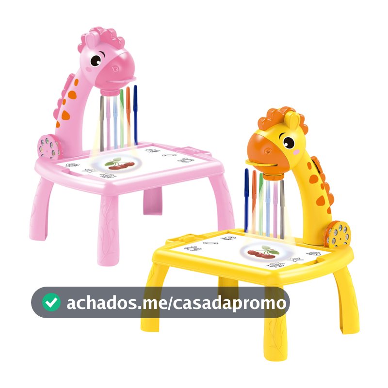 Mesa Lousa Projetora De Desenhos Infantil C/ Som - Castela