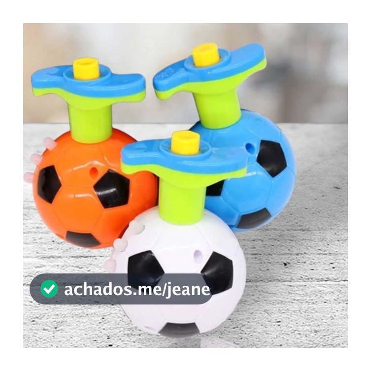 Brinquedo pião musical bola de futebol c/ lançador c/luz   KL100750