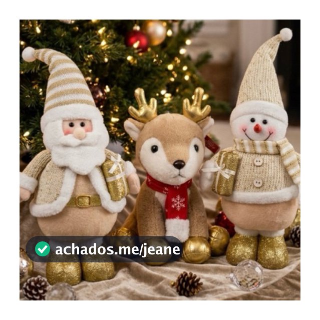 Urso de pelúcia de Natal Enfeite Natal Papai Noel Boneco de neve Rena Decoração Enfeites Premium