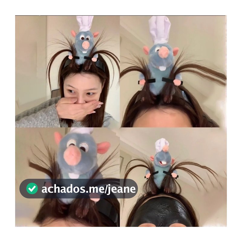 Ratatouille Hairband Novo Dos Desenhos Animados Boneca De Pelúcia Bandana , Largo Hairpin Foto Cabeleireiro Criatividade