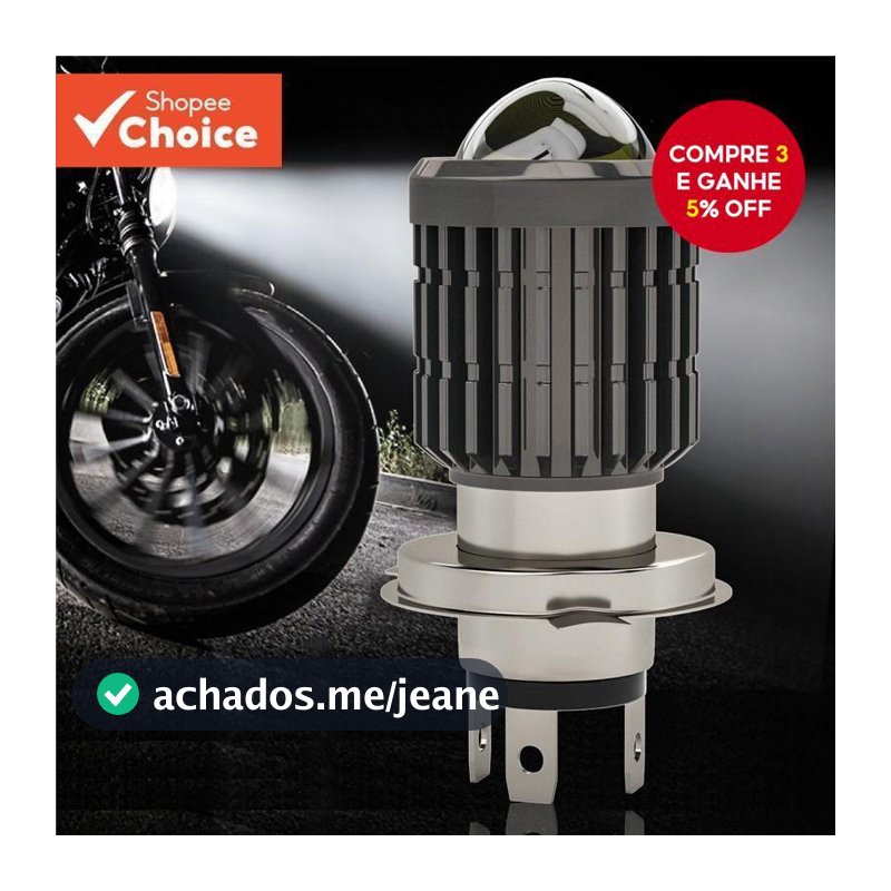 Farol LED Universal Para Motocicleta H4/BA20D/H6 Luz De Olho De Peixe De Cor Dupla