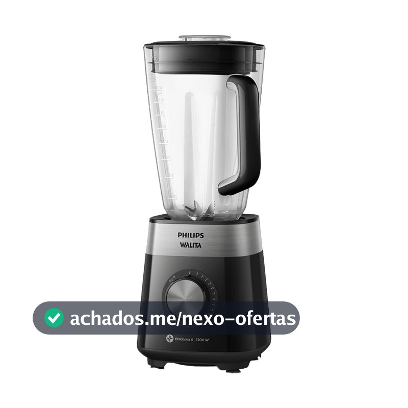 Liquidificador Série 5000 Jarra Inquebrável Philips Walita 3 Litros 1200W - Preto