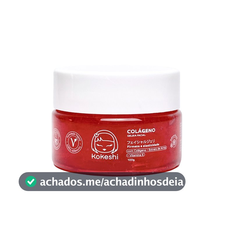 Geleia Hidratante Facial de Colágeno Pele Firme 100g Kokeshi Textura Jelly Cream