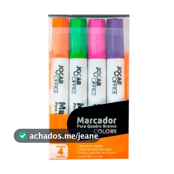 Marcador Para Quadro Branco Colors - Jocar Office-