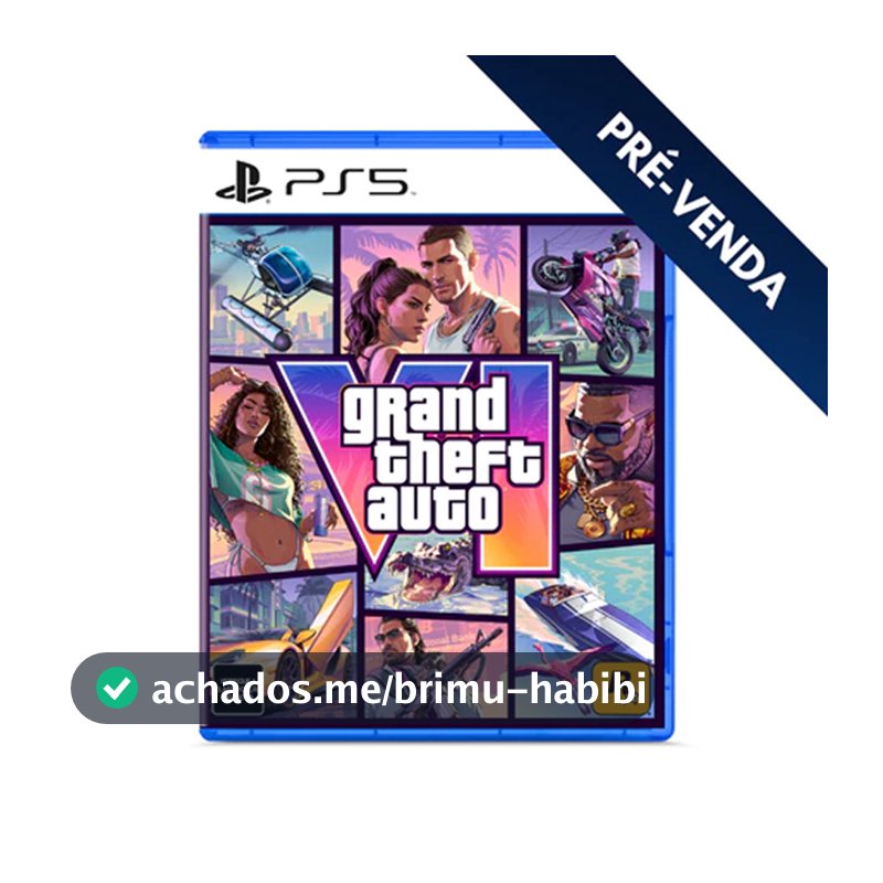 Jogo Grand Theft Auto GTA VI PS5 Vintage Vice City Rockstar Games Pré Venda