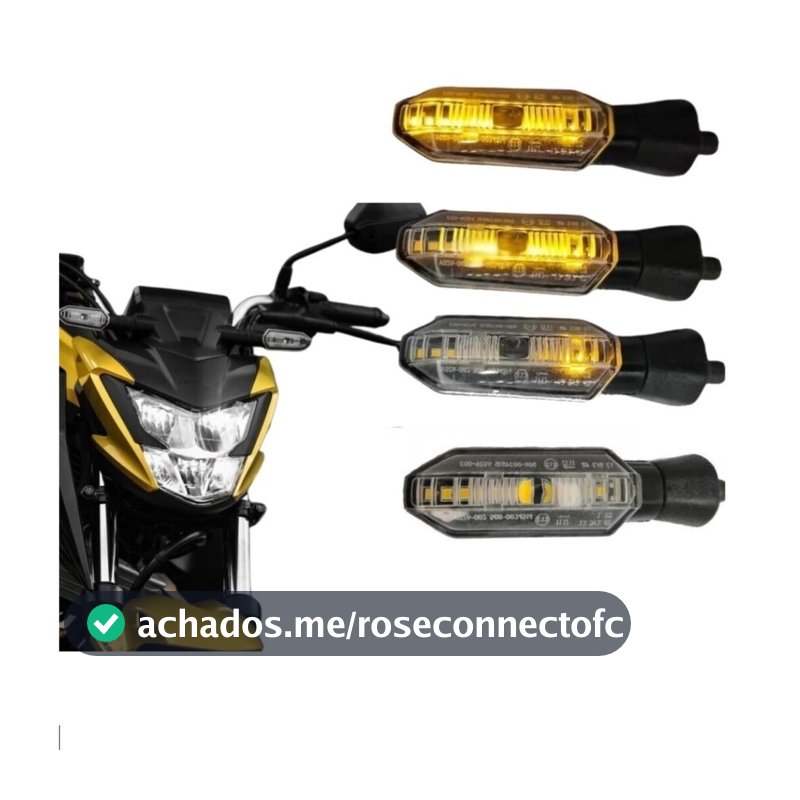 Kit 04 Pisca Moto Seta Led Sequencial Honda Cb250f Twister Cb300 Xre Titan Fan Cb Rosca