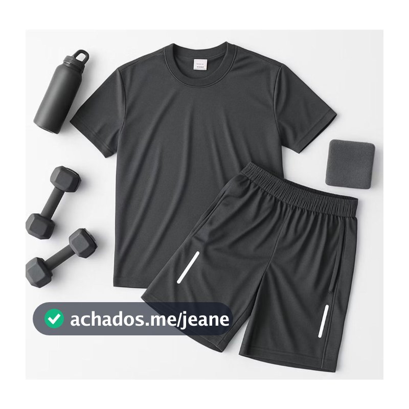 Kit Camiseta Shorts Conjunto Dry Fit Moda Masculina Camisa Bermuda Refletivo Academia Treino