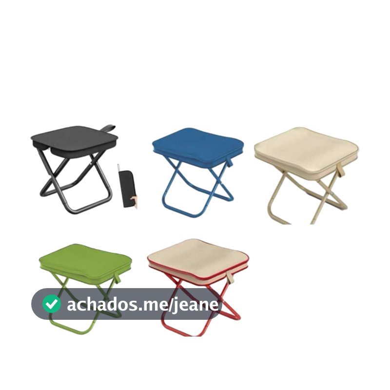 Cadeiras dobráveis compactas e portáteis, bancos dobráveis para uso externo, equipamentos de camping