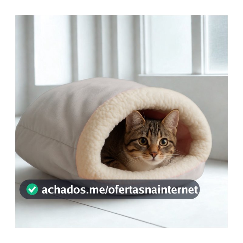 Saco de Dormir para Gatos | Toca para Gato Macia e Aconchegante | Cama Pet para Descanso | MG