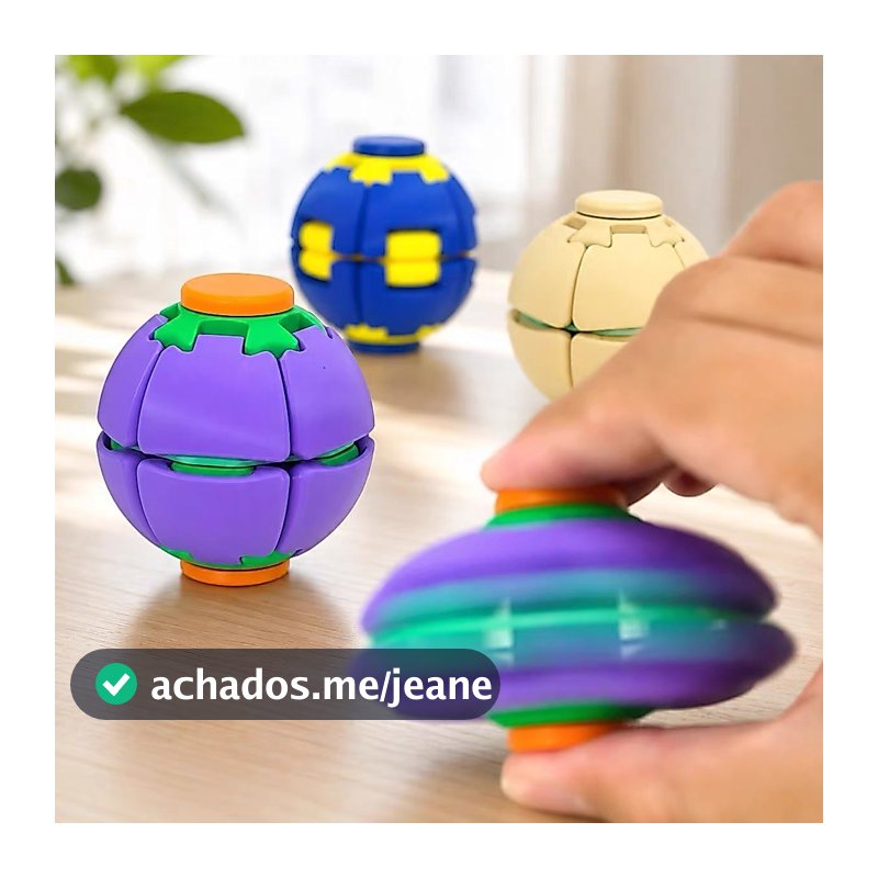 Bolinha Giratória Spinner Transformador Brinquedo Mágico Anti Estresse Satisfatório Pião Criança HelixCore Press to Spin