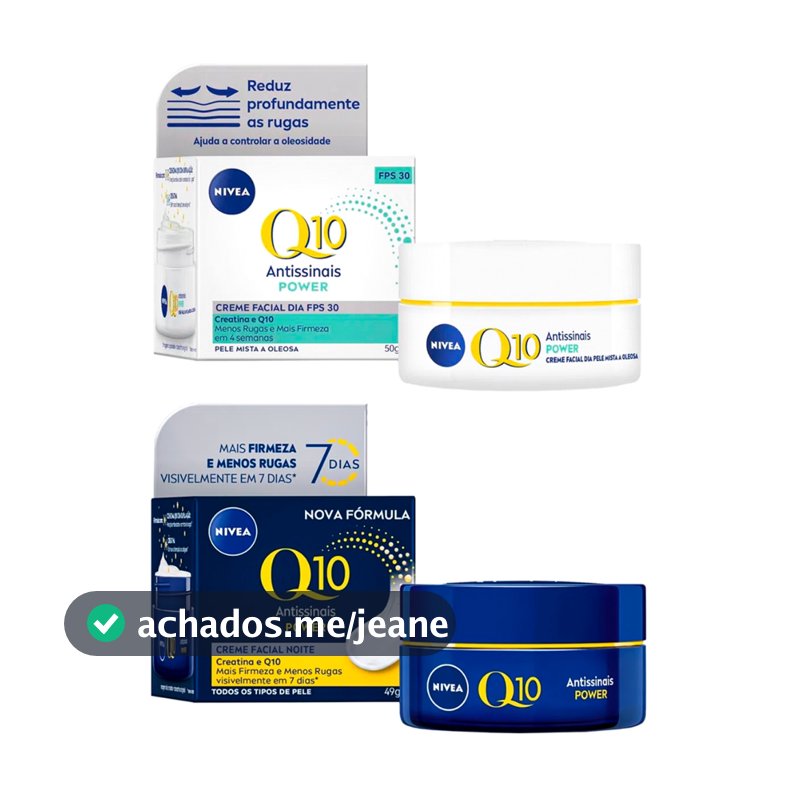KIT Q10 POWER PELE MISTA A OLEOSA 50G + NOTURNO 49G NIVEA