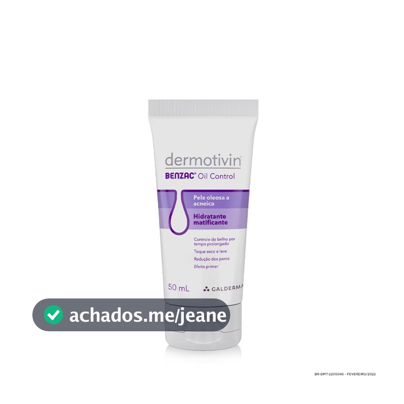 Hidratante matificante dermotivin benzac oil control pele oleosa e acneica com 50ml