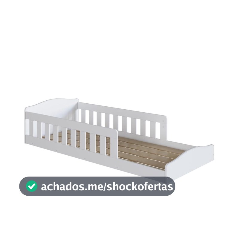 Cama Montessoriana Infantil de Chão com Cercado Linha Encanto Branco - Completa Móveis