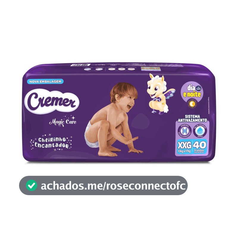 Fralda Descartável Cremer Magic Care Hiper XXG 40 Tiras
