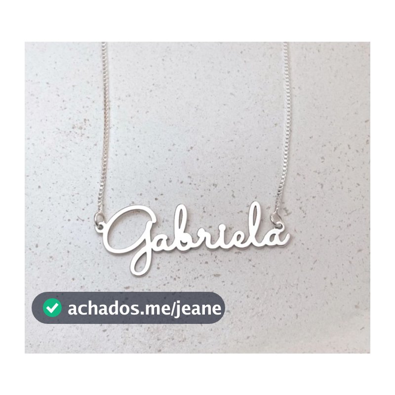 Colar com Nome Manuscrito Personalizado em Prata 925 Legítima