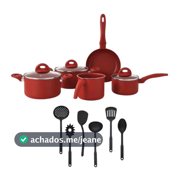Jogo Completo De Panelas Indução Antiaderente De Cerâmica Mármore 14 Peças Com Leiteira