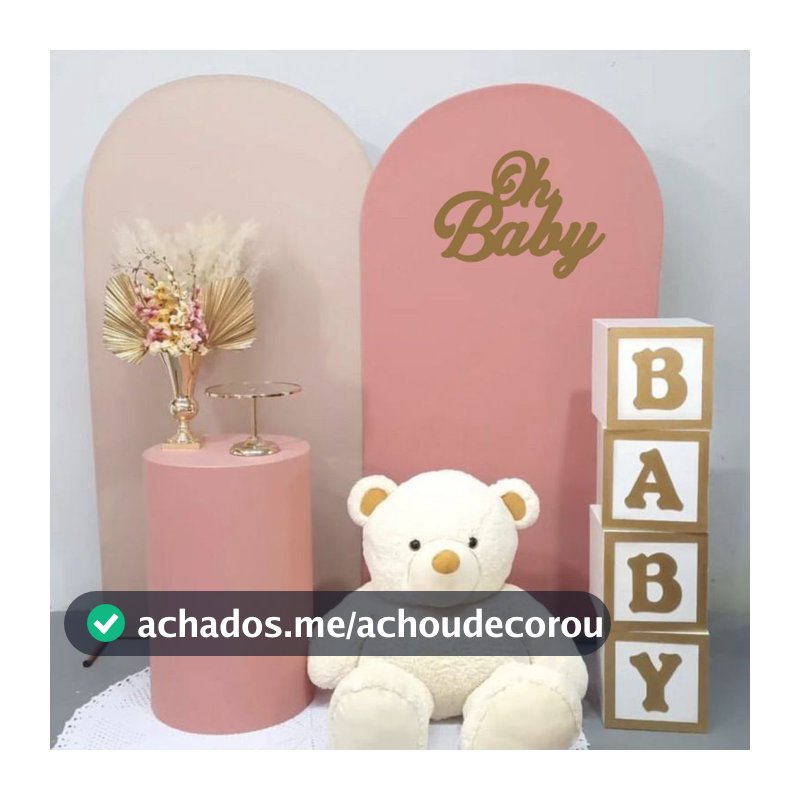 Quadro Letreiro  Decorativo Vazado em MDF 3mm Oh Baby