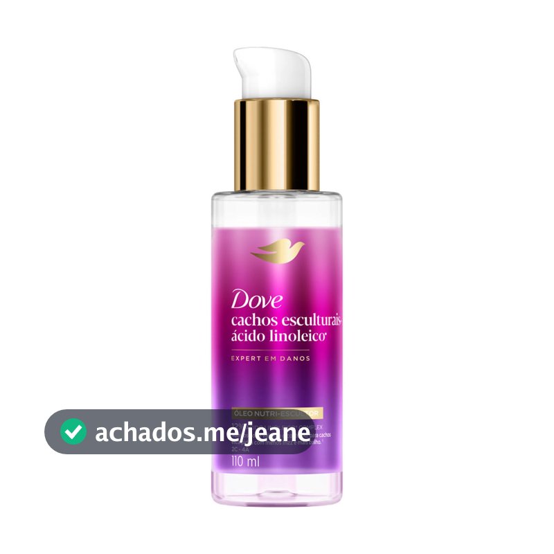 Óleo Capilar Dove Nutri-Escultor Cachos Esculturais + Ácido Linoleico 110ml