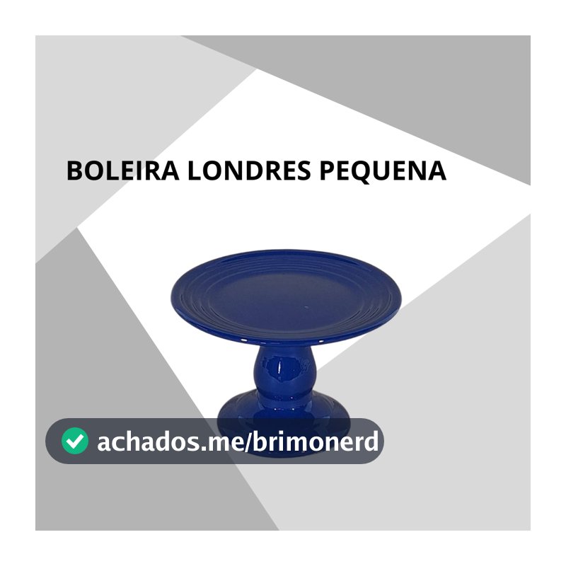 Boleira Londres Pequena Em Cerâmica Brilhante Decorativo Para Festas Eventos Aniversário Casa Escritório