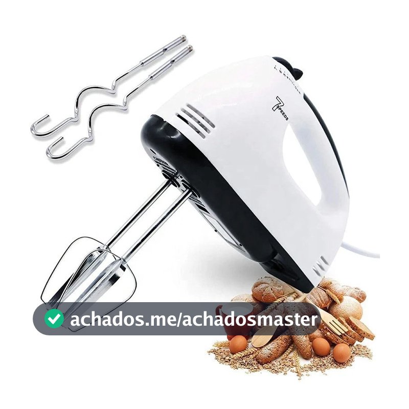 Batedeira De Mão Elétrica Bolo Chantilly 7 Velocidades 260W Batedeira Massa Bolo Ovos 220V