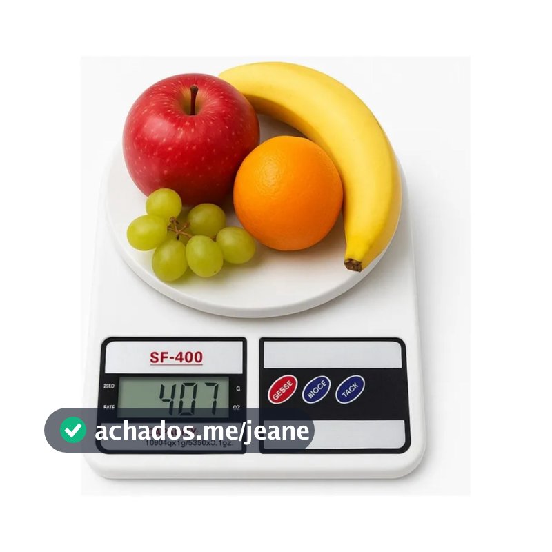 Balança Digital De Cozinha 10kg Alta Precisão Tara Branco Uso Doméstico Profissional Home Utilidades