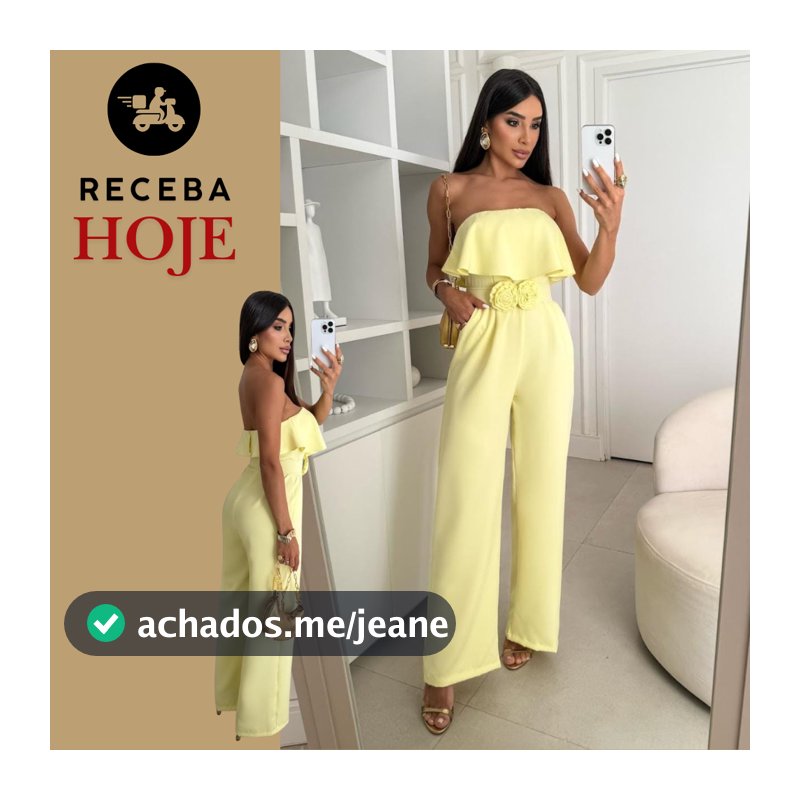 Macacão Feminino Longo Elegante Alfaiataria Premium Tomara que Caia Com Cinto Flor Casamento Luxo