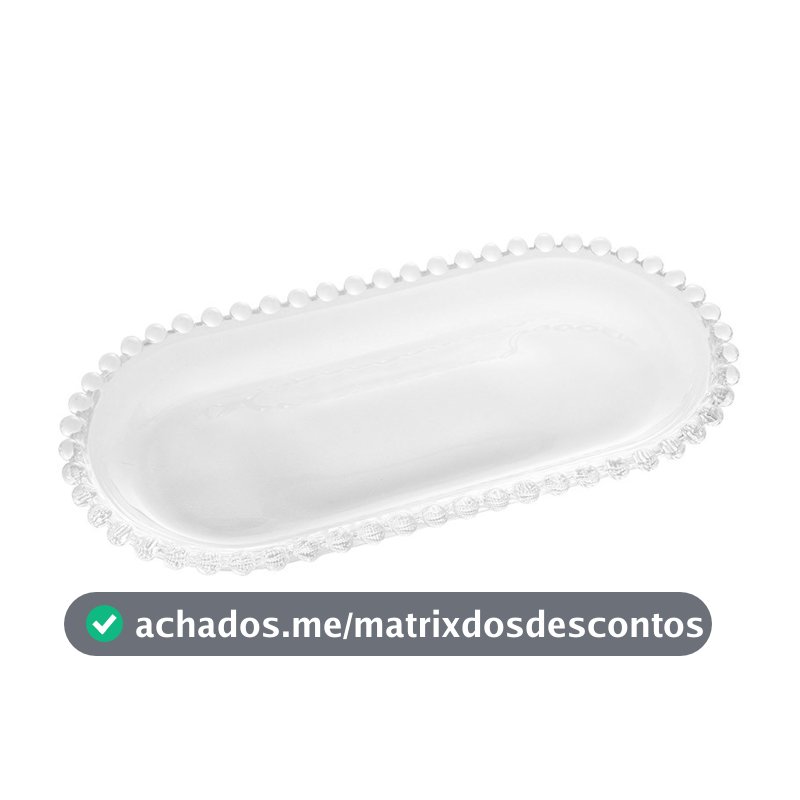 Travessa de cristal Pearl Wolff 24x12x2