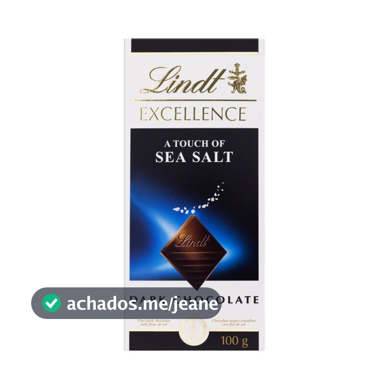 Barra de Chocolate Lindt Excellence Dark Sea Salt 100g