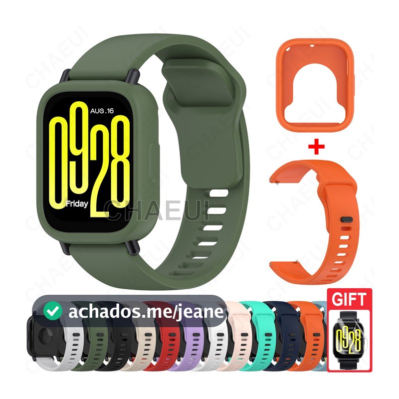 Pulseira De Silicone Com Moldura De Caixa , Acessórios De Para Redmi Watch 5 Active Lite