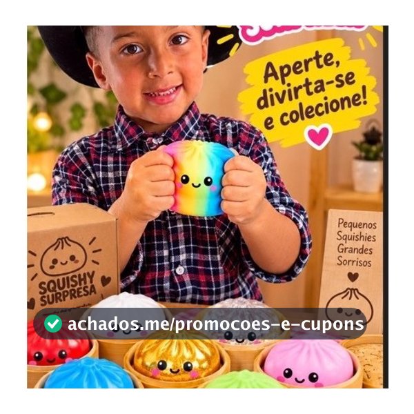 Brinquedo Kawaii Squishy Glitter Colorido Arco-Íris - 8,5 cm, cor aleatória