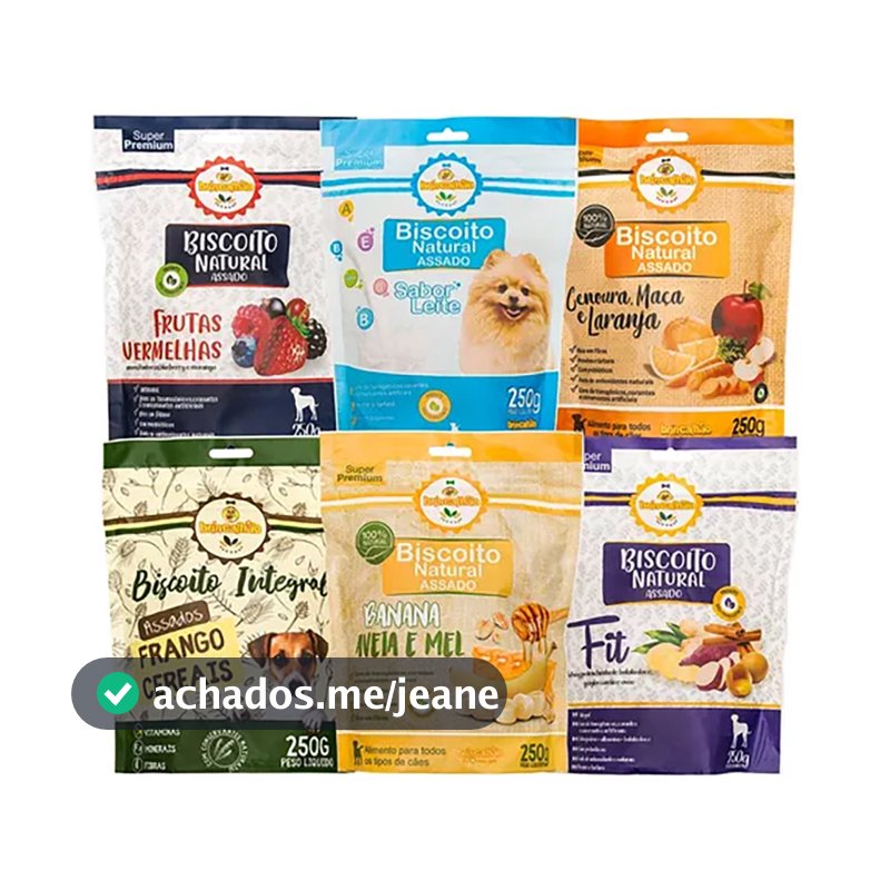 Biscoitos pra Cachorro Petisco Natural Assados Sem Transgênicos Brincalhão 250g