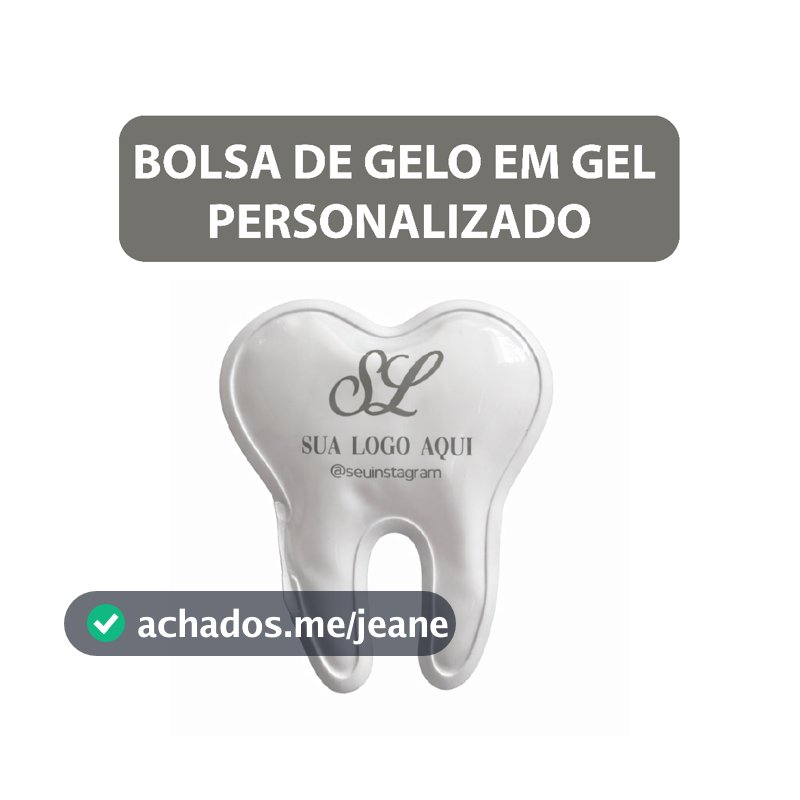 Bolsa térmica em gel - DENTE - PERSONALIZADA -  Kit 10 un - cores variadas - Quente/Frio - Bolsa de gelo em gel