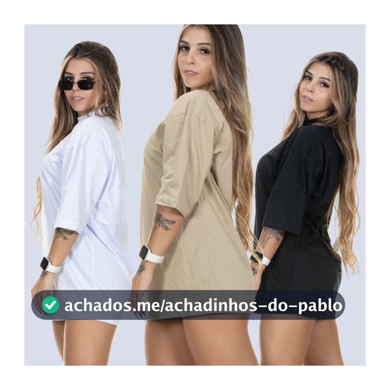 Camiseta Oversized Feminina 100% Algodão