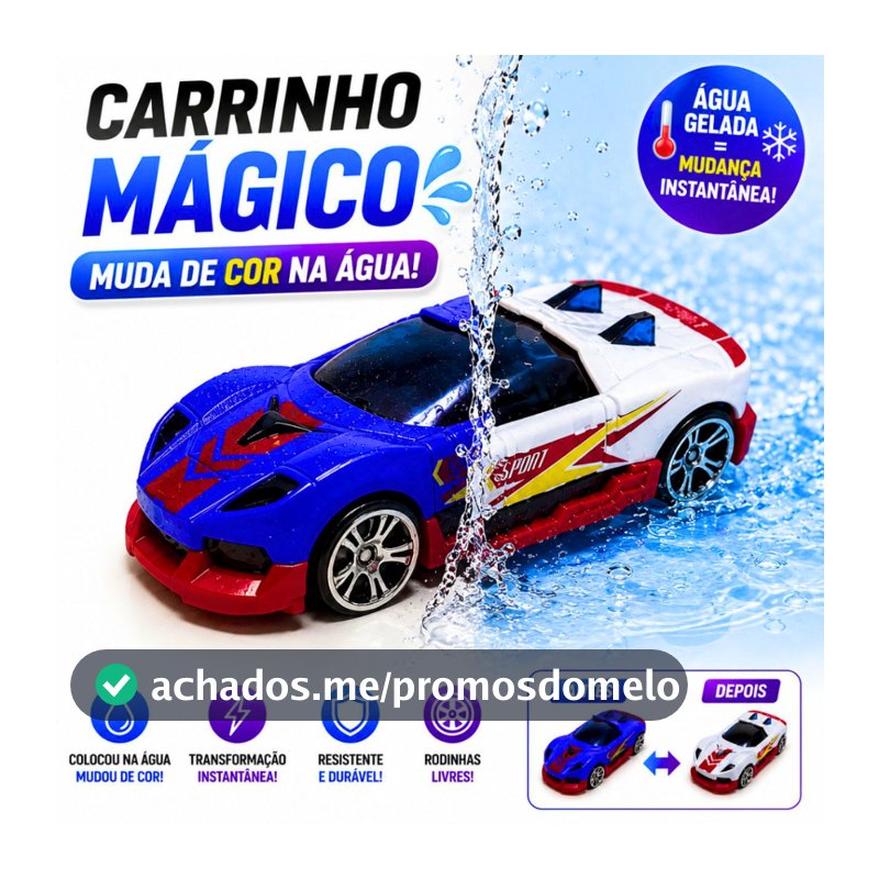 Carrinho Muda De Cor Na Água Color Shifters Metal Die Cast Brinquedo Infantil Colecionável 4 Cores