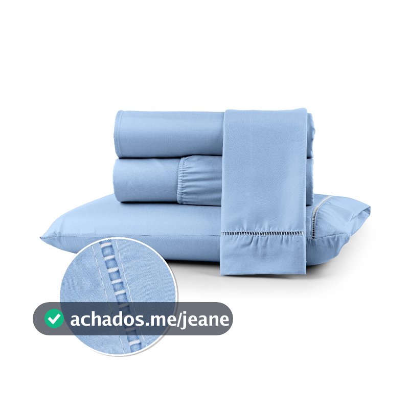 Jogo de Lençol 400 Fios Extra Macio c/ Fronhas Ponto Palito Berço Solteiro Casal Queen King 02 e 03 Peças