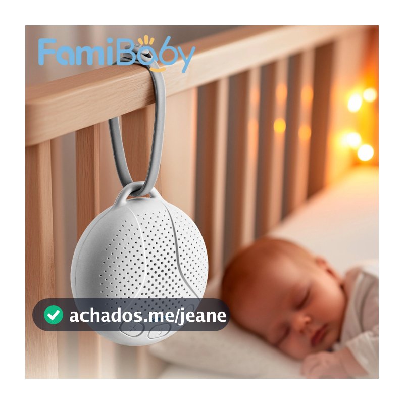 Aparelho Máquina de ruído branco FamiBaby 16 Sons Calmante Bebê Sono Relaxamento USB Recarregável
