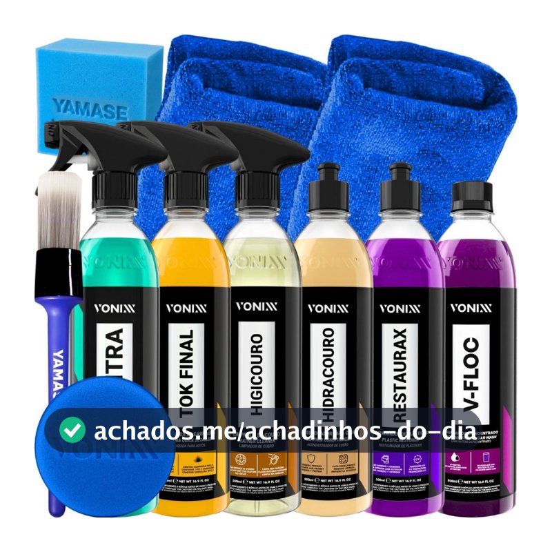 Kit Lavagem Completa Automotiva Profissional Produtos Vonixx 500ml