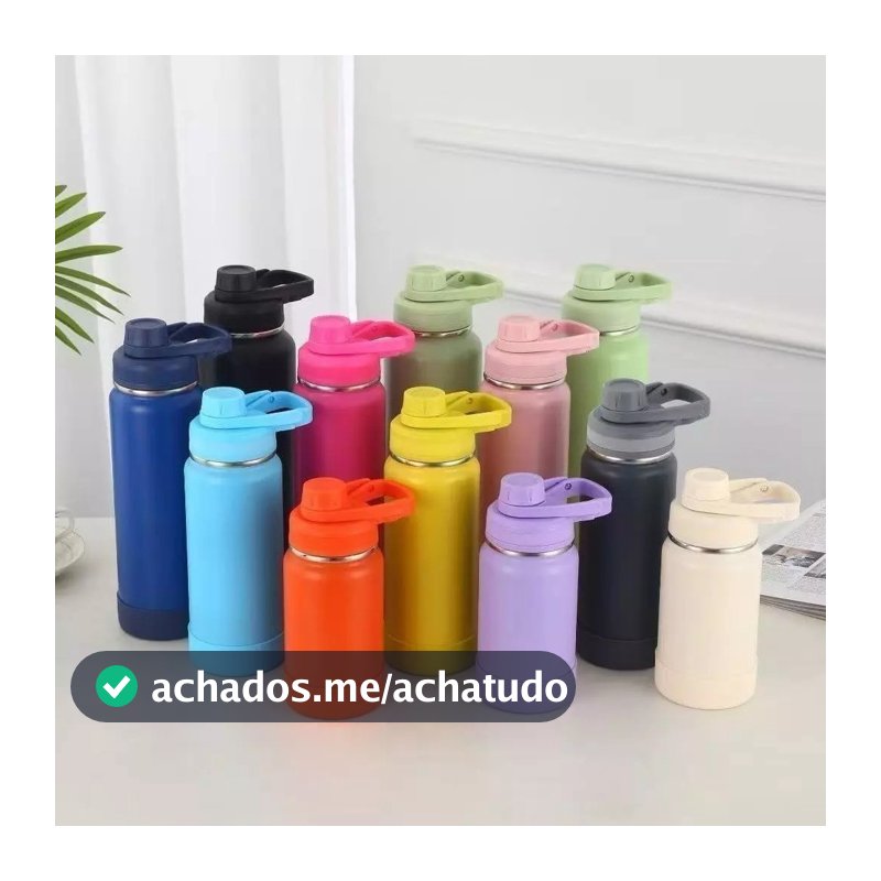 Garrafa térmica 350/600/800/1000ML + capa protetora de silicone SEM LOGO