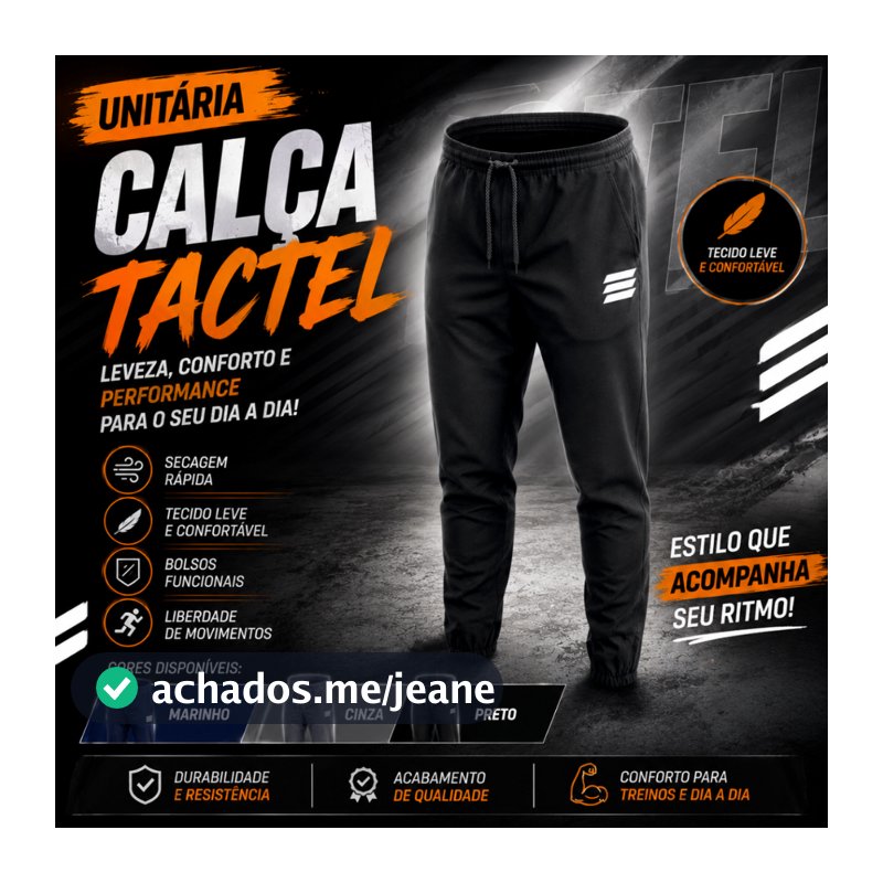 Calça Masculina Tecido Tactel Estampada Casual Confortável Moda Dia a Dia
