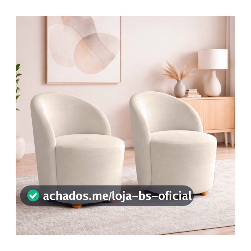 Kit 2 Poltrona Orgânica Denver Decorativa para Sala Quarto