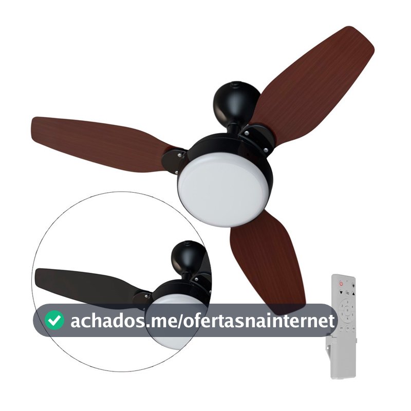 Ventilador de teto Led 3 pás Inverter dupla face com controle remoto - Legacy Ventisol