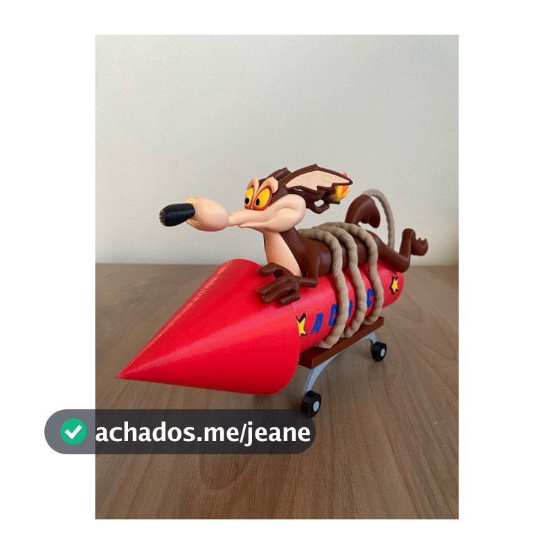 Boneco Colecionavel Wile E Coyote Coiote 20cm Action Figure Figura Decorativa Looney Tunes