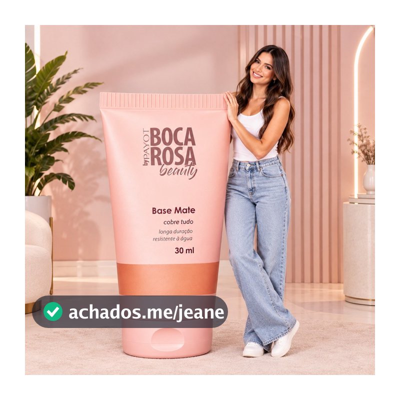 Base Líquida Matte Boca Rosa Beauty By Payot 30ml – Alta Cobertura e Longa Duração