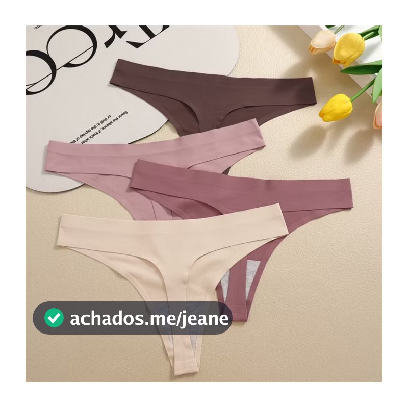 Kit Calcinha Sem Costura Fio Tanga Laser Não Marca