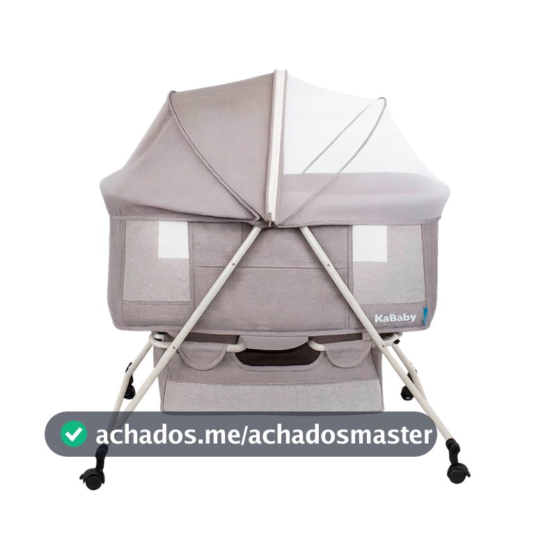 Berço Moisés Compacto e Portátil Com Colchonete, Cesto, Balanço e Mosquiteiro Até 9kg - KaBaby