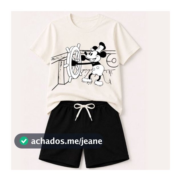 Conjunto Estampado Menino com Blusa e Shorts Verão Confortável - Babei no Look