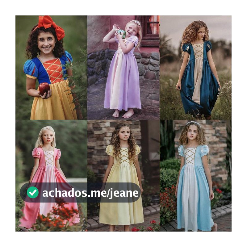 Meninas vestido meninas vestido Disney vestido de princesa Belle princesa cinderela 100-150 meninas vestido de princesa